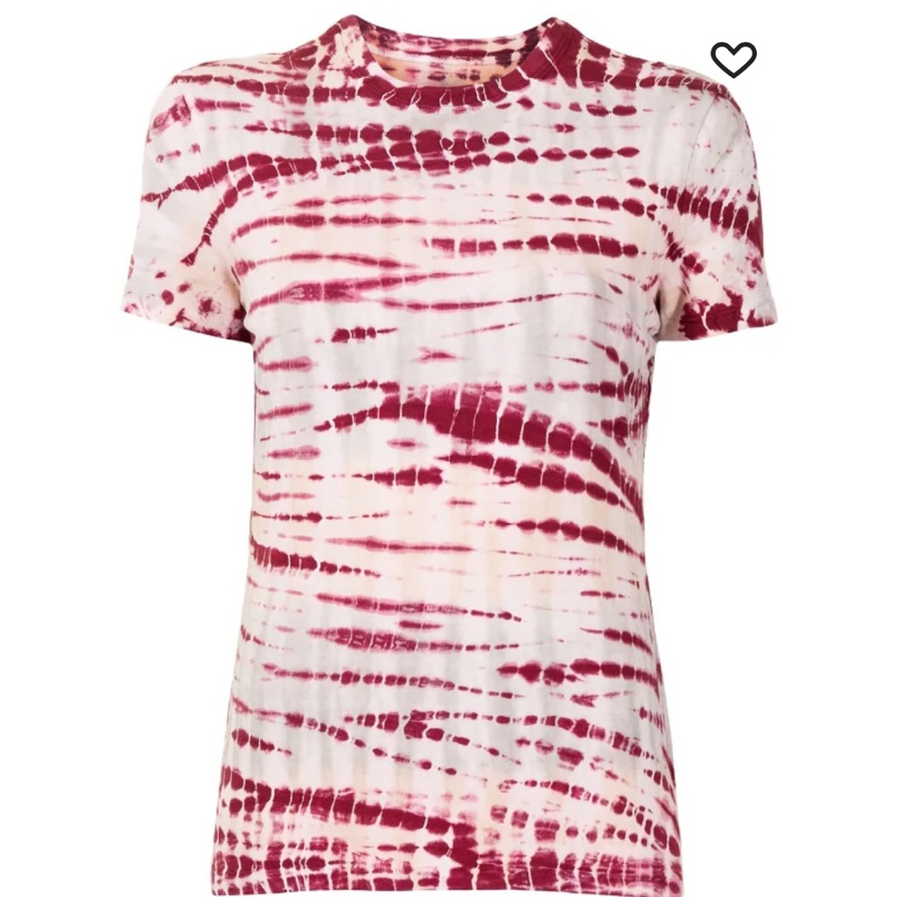Proenza Schouler White Label Tie-Dye Short Sleeve Tee Shirt Red M